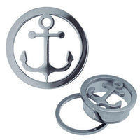 Load image into Gallery viewer, Tunnel silbern Anker Chirurgenstahl Edelstahl Schraub Plug Expander Piercing

