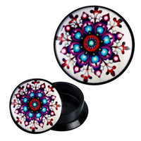 Load image into Gallery viewer, Schraub Plug Acryl Schneeflocke blau lila Piercing Ohrschmuck
