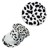 Load image into Gallery viewer, Schraub Plug Acryl weiß und schwarze Flecken Piercing Ohrschmuck
