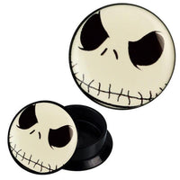 Load image into Gallery viewer, Schraub Plug Acryl schwarz weißes Gespenst Naht Mund Piercing Ohrschmuck
