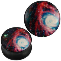 Load image into Gallery viewer, Plug Acryl All Strudel hell rot grün schwarz Piercing Ohrschmuck
