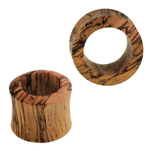 Tunnel Tamarind wood, light dark grained, double flared, handmade