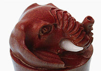 Cargar imagen en el visor de la galería, Holz Plug braun Elefant Bone Stoßzähne plastisch Tunnel Tribal Expander Organic
