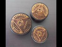 Cargar imagen en el visor de la galería, Flesh Plug Allsehendes Auge der Vorsehung Holz Sonoholz Jackfrucht double flared
