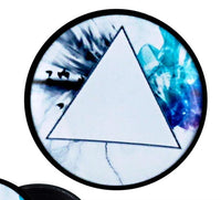 Load image into Gallery viewer, Schraub Plug Acryl Prisma Vögel blau türkis Wellen Piercing Ohrschmuck
