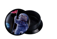 Load image into Gallery viewer, Schraub Plug Acryl Katze Astronaut Erde All Piercing Ohrschmuck

