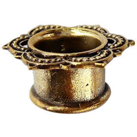 Load image into Gallery viewer, Brass Tunnel Lotus Blume antique Finish gold Plug
