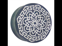 Cargar imagen en el visor de la galería, Holz Plug Blumen Wabe silber double flared
