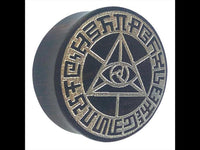 Load image into Gallery viewer, Holz Plug Auge Dreieck dreigeteilt silber double flared
