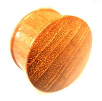 Load image into Gallery viewer, Holzplug Teak Holz konvex Naturmaserung handgeschnitzt Expander Tribal Holz Plug Tunnel
