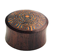 Load image into Gallery viewer, Plug Sonoholz Jackfrucht crushed Türkis Labyrinth double flared
