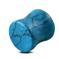 Load image into Gallery viewer, Türkis Stein Plug Dehner double flared Maserung
