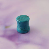 Load image into Gallery viewer, Türkis Stein Plug Dehner double flared Maserung
