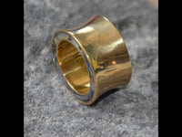 Cargar imagen en el visor de la galería, Tunnel Plug Messing Paua Abalone Perlmutt Rim gold
