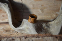 Load image into Gallery viewer, Tunnel ribbed Teakholz braun gemasert Plug handmade
