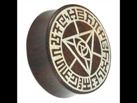 Load image into Gallery viewer, Holz Plug Auge Dreieck dreigeteilt silber double flared
