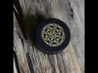 Cargar imagen en el visor de la galería, Holz Plug Ornament Muster beige dunkel double flared
