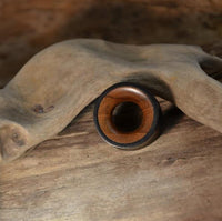 Load image into Gallery viewer, Holz Tunnel schwarz braun Eisenholz Teakholz handmade
