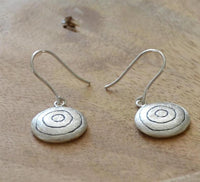 Load image into Gallery viewer, Ohrringe 925 Sterling Silber rund Kreise schwarz 16mm
