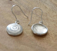 Load image into Gallery viewer, Ohrringe 925 Sterling Silber rund Kreise schwarz 16mm
