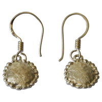 Load image into Gallery viewer, Ohrringe 925 Sterling Silber Sonne gebürstet 11mm
