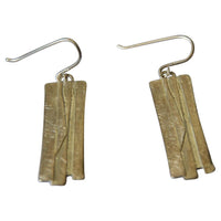 Cargar imagen en el visor de la galería, Ohrringe 925 Sterling Silber Bänder gebürstet 29mm
