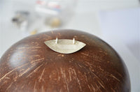 Load image into Gallery viewer, Anhänger 925 Sterling Silber Mandel gebürstet 40mm
