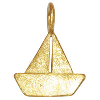 Load image into Gallery viewer, Anhänger 925 Sterling Silber vergoldet Segel Boot
