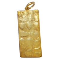 Cargar imagen en el visor de la galería, Anhänger 925 Sterling Silber gold Rechteck gehämmert
