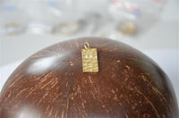 Cargar imagen en el visor de la galería, Anhänger 925 Sterling Silber gold Rechteck gehämmert
