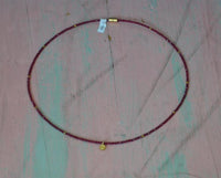 Load image into Gallery viewer, Halskette Granat 925 Sterling Silber vergoldet 43cm Herz
