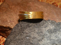 Cargar imagen en el visor de la galería, Ring Silber 925 vergoldet gebürstet vier Ringe in einem
