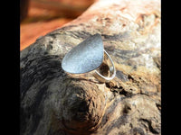 Load image into Gallery viewer, Ring 925 Silber Plektrum gekratzt gebürstet verstellbar
