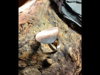 Load image into Gallery viewer, Ring 925 Silber Plektrum gekratzt gebürstet verstellbar
