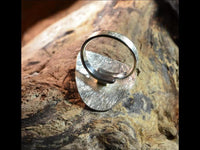 Load image into Gallery viewer, Ring 925 Silber Plektrum gekratzt gebürstet verstellbar
