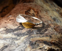 Cargar imagen en el visor de la galería, Ring Silber 925 vergoldet knotig verdickt Ast Blätter
