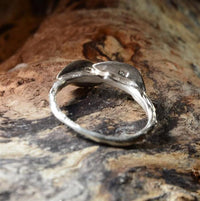 Cargar imagen en el visor de la galería, Ring Silber 925 vergoldet knotig verdickt Ast Blätter
