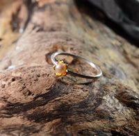 Load image into Gallery viewer, Ring Silber 925 vergoldet Perle Blume 1mm gebürstet
