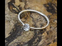 Cargar imagen en el visor de la galería, Ring Sterling Silber 925 Kreis Streifen 1mm gebürstet
