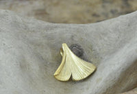 Load image into Gallery viewer, Anhänger Silber 925 vergoldet Ginkgo Blatt 10mm 15mm
