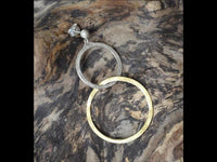 Load image into Gallery viewer, Ohrstecker Silber 925 vergoldet Ringe untereinander
