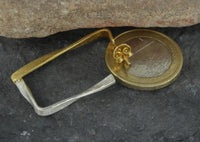 Load image into Gallery viewer, Ohrstecker Silber 925 vergoldet Rechteck gedreht
