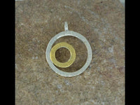 Load image into Gallery viewer, Anhänger Silber 925 vergoldet Ringe Kreise
