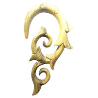 Load image into Gallery viewer, Tamarinde Holz hell Lobe Piercing Fishtail Hook
