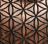 Load image into Gallery viewer, Holz dunkelbraun Piercing Hoop Creole Blume des Lebens
