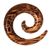 Load image into Gallery viewer, Holz Ohr Piercing Spirale Dehnschnecke Kokosholz
