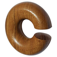 Cargar imagen en el visor de la galería, Ohr Donut Holz Ohrgewicht-Piercing Teakholz Ring
