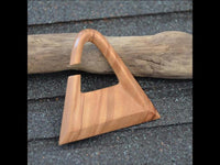 Cargar imagen en el visor de la galería, Olivenholz 6mm Piercing Creole Handtasche Dreieck
