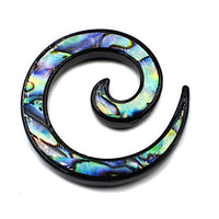 Load image into Gallery viewer, Piercing Ohrgewicht Brass Dehnschnecke Paua Abalone
