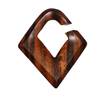 Load image into Gallery viewer, Narraholz Piercing Raute dunkelbraun 4mm 6mm
